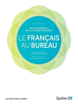 cover image of Le français au bureau